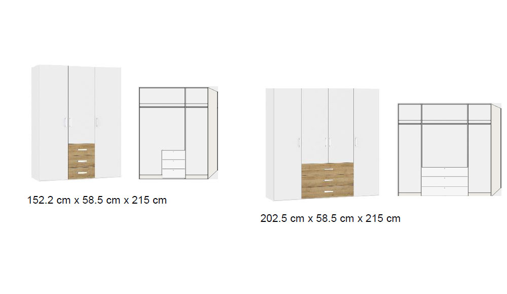 Drehtürenschrank mit Schubladen Jutzler